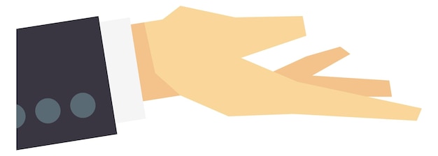 Vector open arm, lege hand, geven of krijgen van een gebaar.