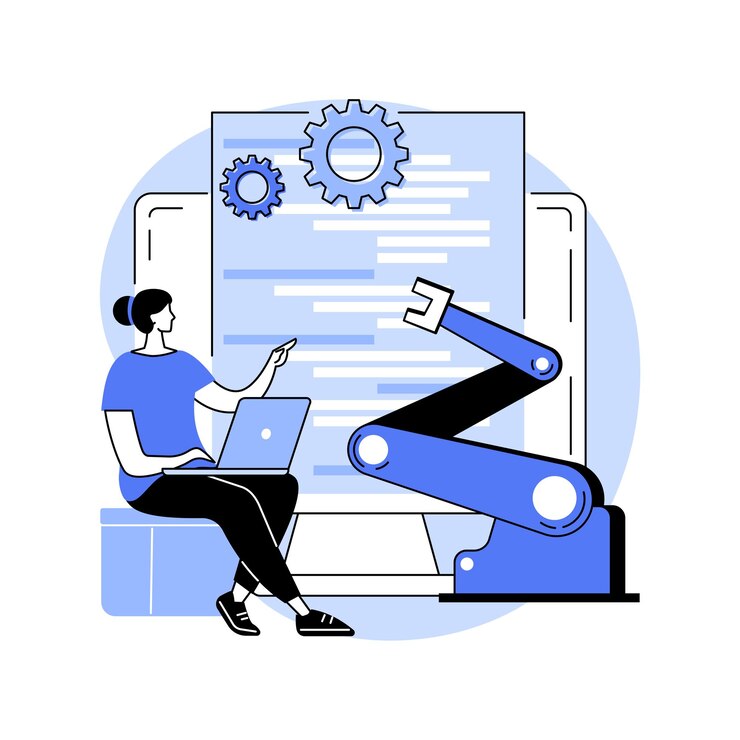 Vector open automation architecture abstract concept vector illustration