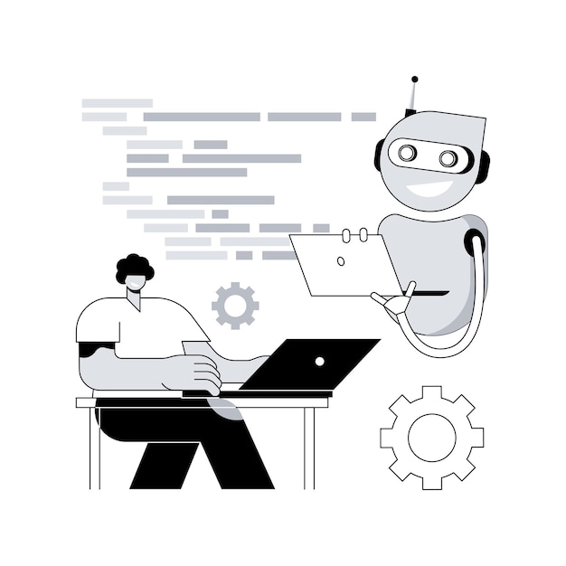 Vector open automation architecture abstract concept vector illustration