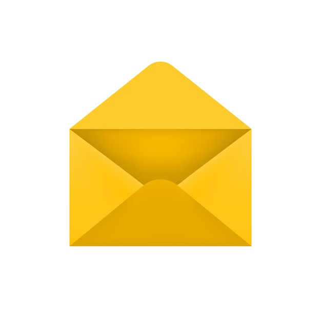 Open blank envelope icon Vector illustration