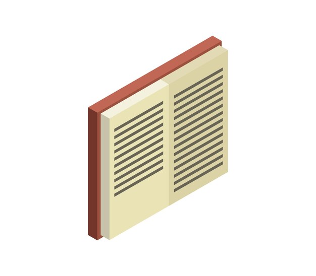 Open boek isometrisch