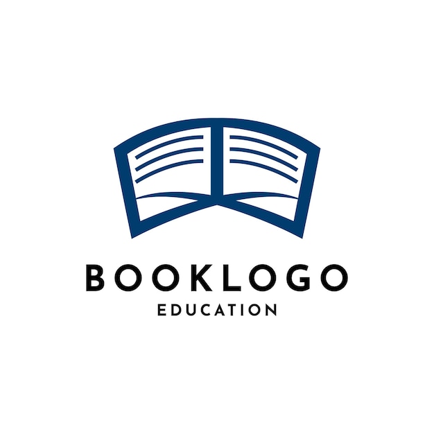 Open boek logo ontwerp creatief idee