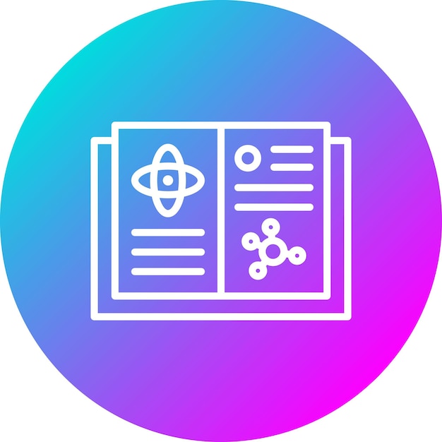 Open Book Chemie vector icoon Kan worden gebruikt voor Chemie iconset