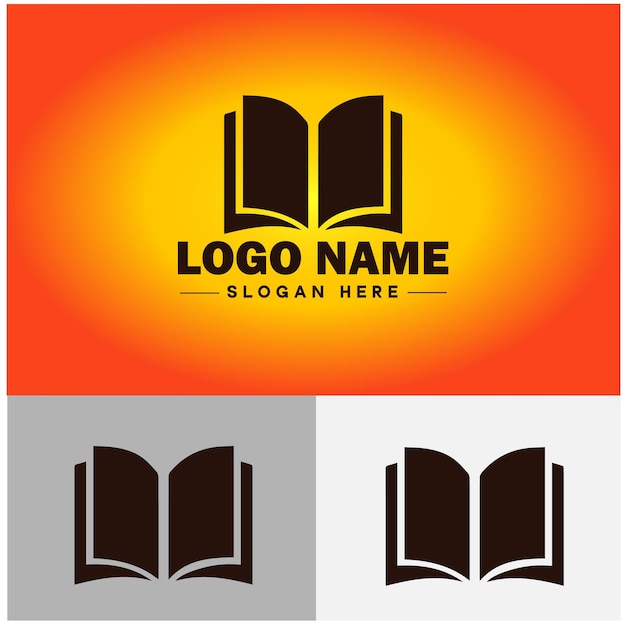 책 상징: 책 가게, 상점, 도서관 로고, 교육 학습 상점, 지식 상표, 상징
