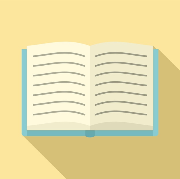 Open book icon flat illustration of open book vector icon for web design