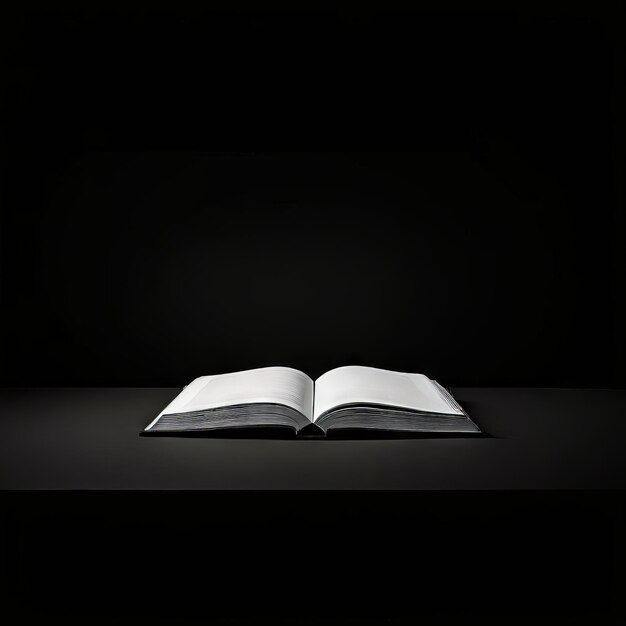 Vettore open book isolated in black and white