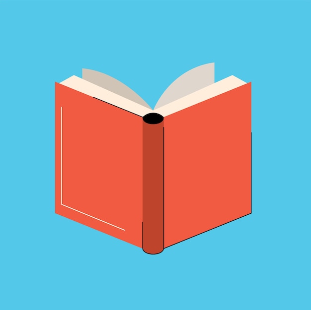 Open book isolated vector illustration