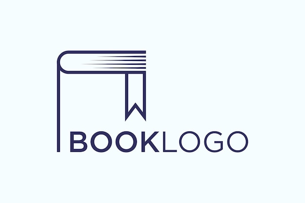 Открытая книга логотип образование плоский векторный дизайн