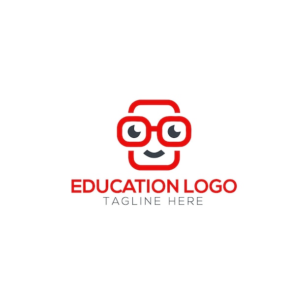 開いた本のロゴ 教育ロゴ フラット ベクトル