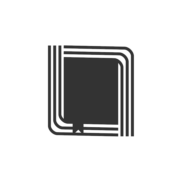 Шаблон логотипа открытой книги Иконка Иллюстрация Фирменный стиль Изолированная и плоская иллюстрация Векторная графика