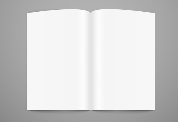 Vector open book page mockup. ready for a content