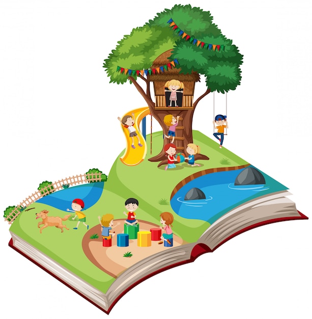 Open book playground theme