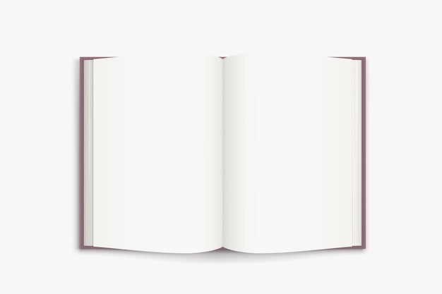 Vector an open book realistic design rop view