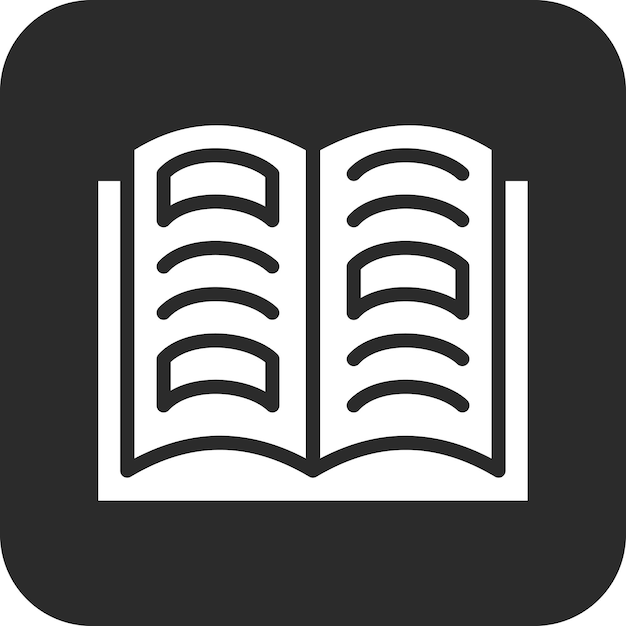 Vector open book vector icon illustration of library iconset