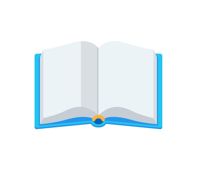 Open book vector isolated icon. Emoji illustration. Book vector emoticon