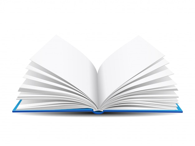open book on white background