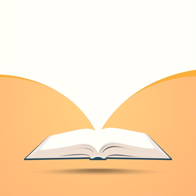 open book over white illustration