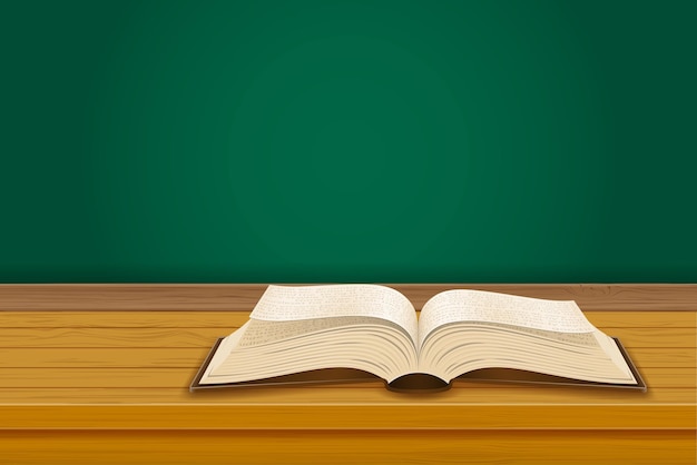 открытая книга с векторной иллюстрацией страниц на белом фоне