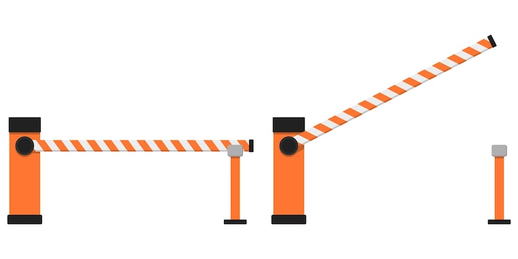 वेक्टर open closed parking car barrier vector illustration eps 10