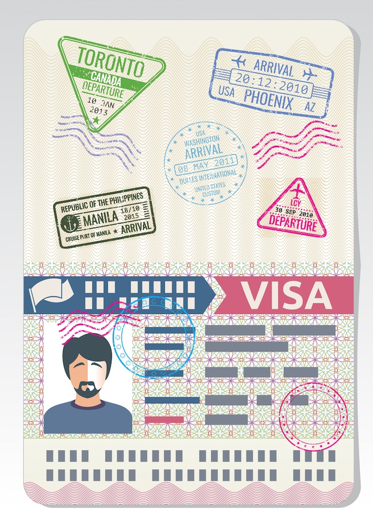Vector open custom passport 