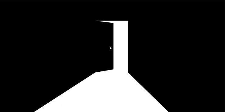 Vector open door vector icon. light and shadow from the open door. entrance on darkness room or office.