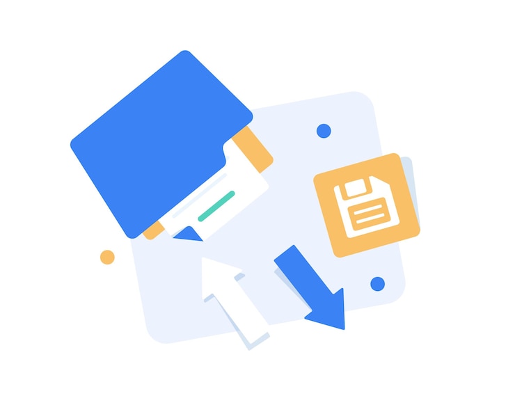 Vector open folder icon folder with documentstransfer data