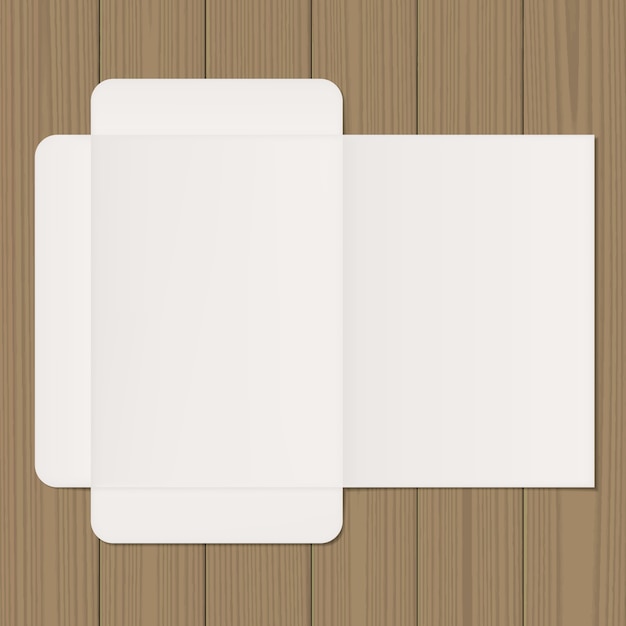 Vector open folder mock up