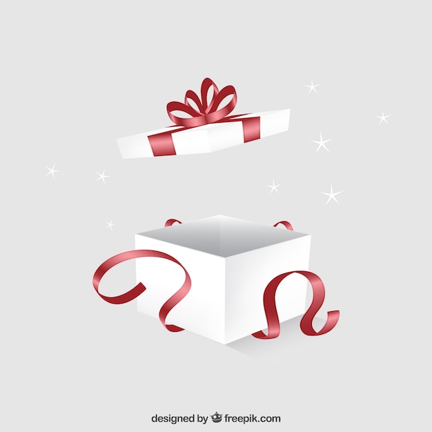 Vector open gift box