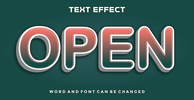 Вектор Эффект текстового фона с открытым зеленым светом эффект текстового текста с редактированием