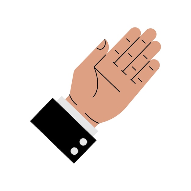 Open Hand Vector Illustratie