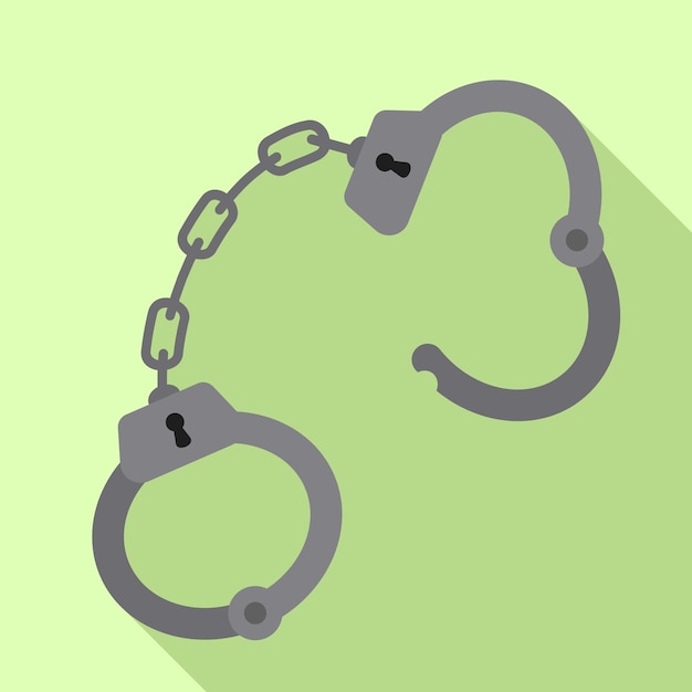 Open handcuffs icon Flat illustration of open handcuffs vector icon for web design