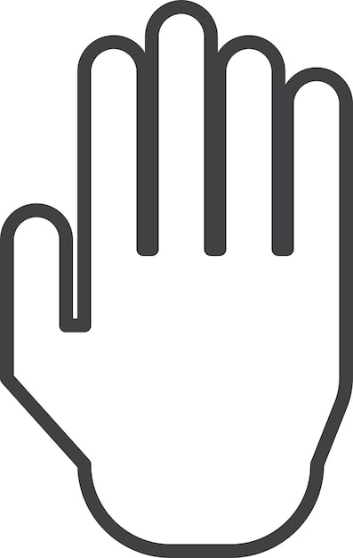 Open handillustratie in minimale stijl
