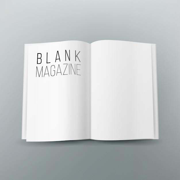 Vettore open magazine spread blank vector