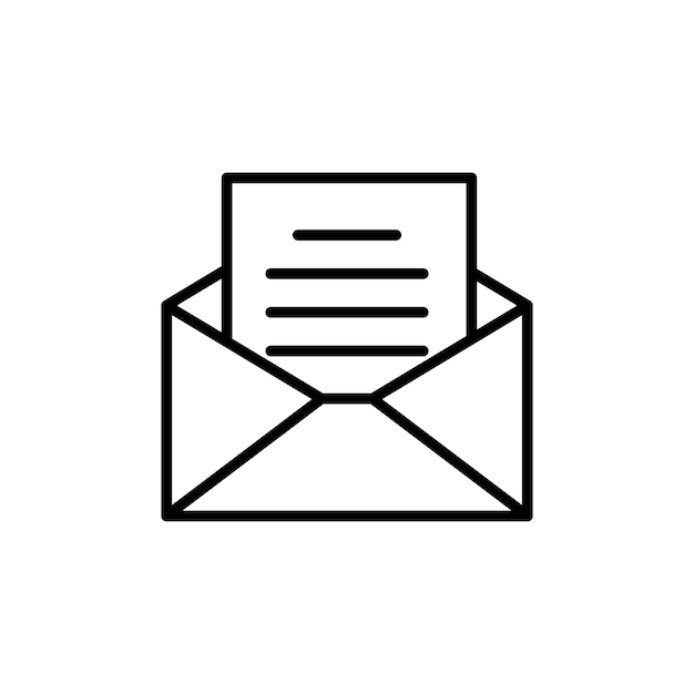 Open Mail Envelope Icon Perfect voor communicatie en e-mail