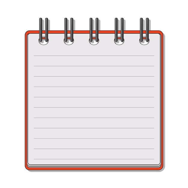 Vector open notepad for notes.