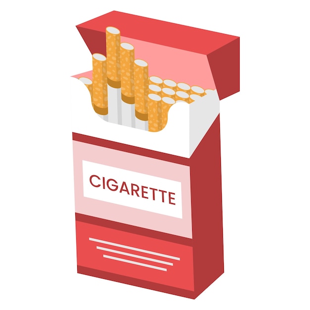 Vector an open pack of cigarettes vector illustration