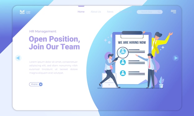 open position we are hiring landing page template