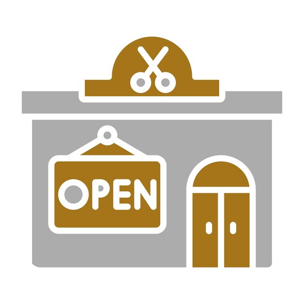 Vector open shop icon style