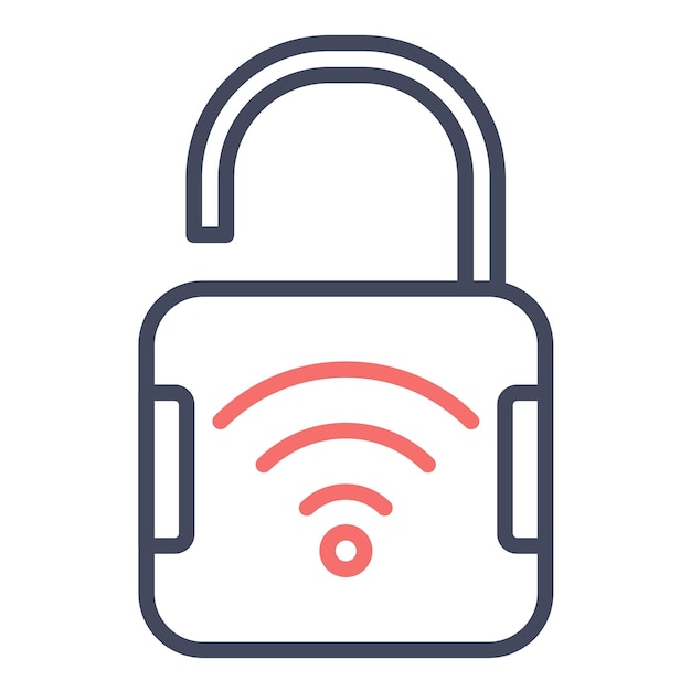 Open Smart Lock Vector Illustration Style