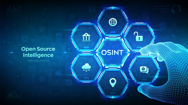 Vector open source intelligence osint open data access open source analysis cyber analytics data gathering