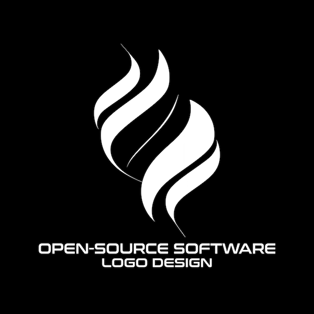 벡터 오픈 소스 소프트웨어 터 로고 디자인