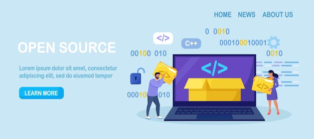 Open Source Code Vectors & Illustrations for Free Download