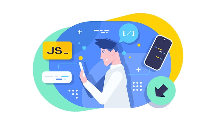 Vector 开源向量插图 编程语言概念 开发者协议平台界面与代码信息 数字软件脚本