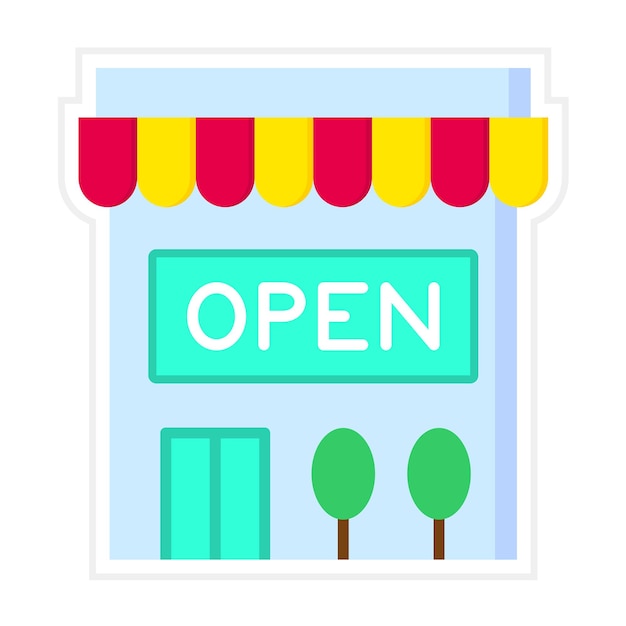 Open Store Sign icoon vector afbeelding Kan worden gebruikt voor winkelen en e-commerce