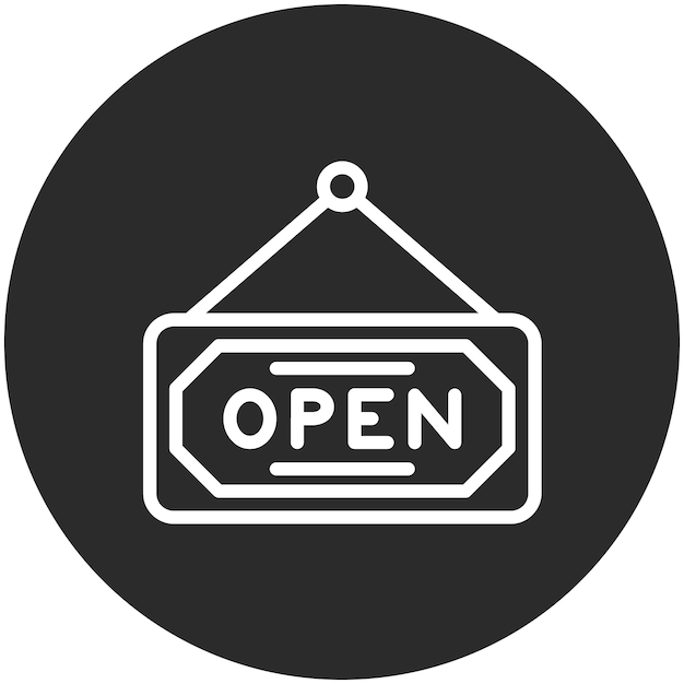 Open Store Sign vector icon illustration of Shopping and Ecommerce iconset