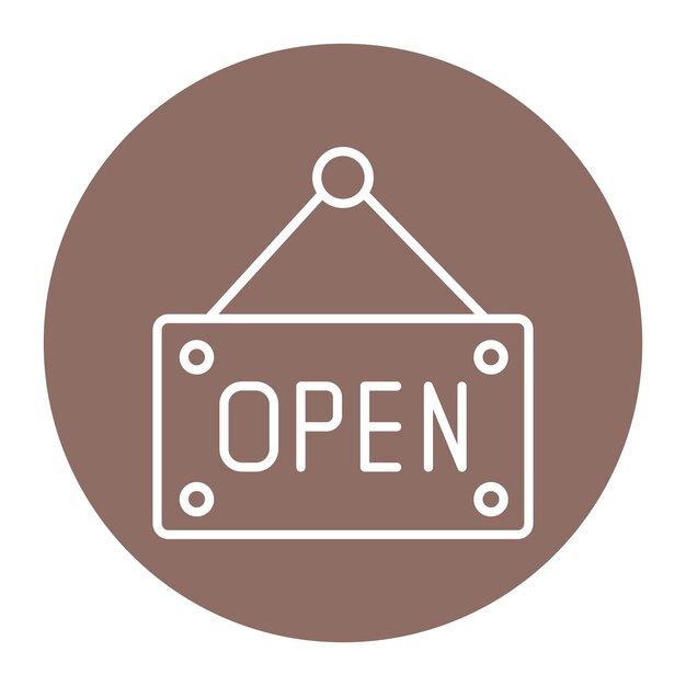 Open Store Sign Vector Illustration