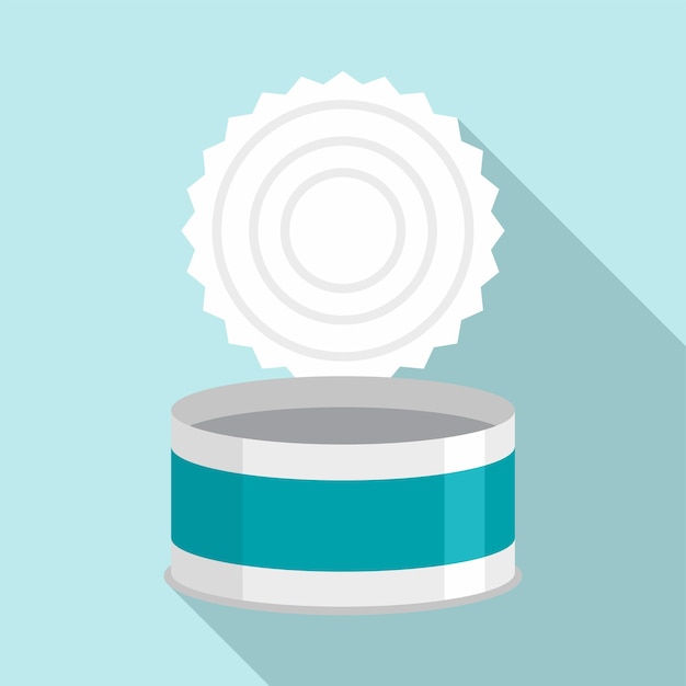 Open tin can icon Flat illustration of open tin can vector icon for web design