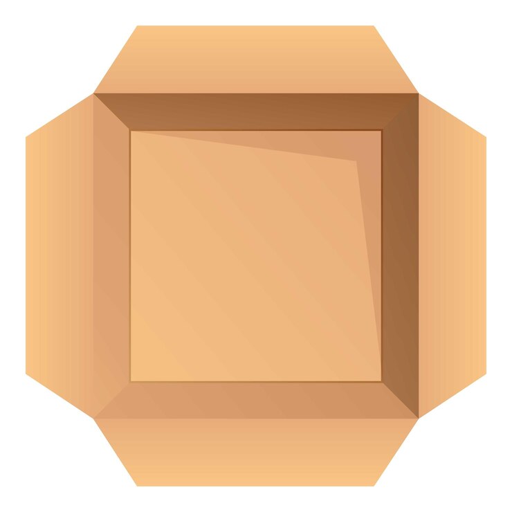 Vector open top view parcel icon cartoon of open top view parcel vector icon for web design isolated on white background