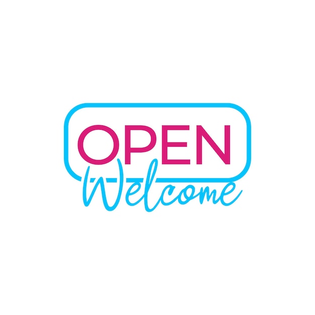 오픈 환영 아이콘 디자인