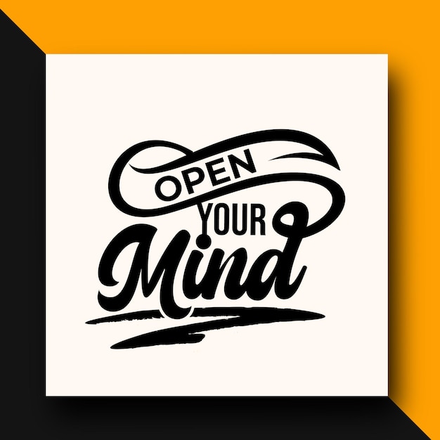 open your mind lettering design